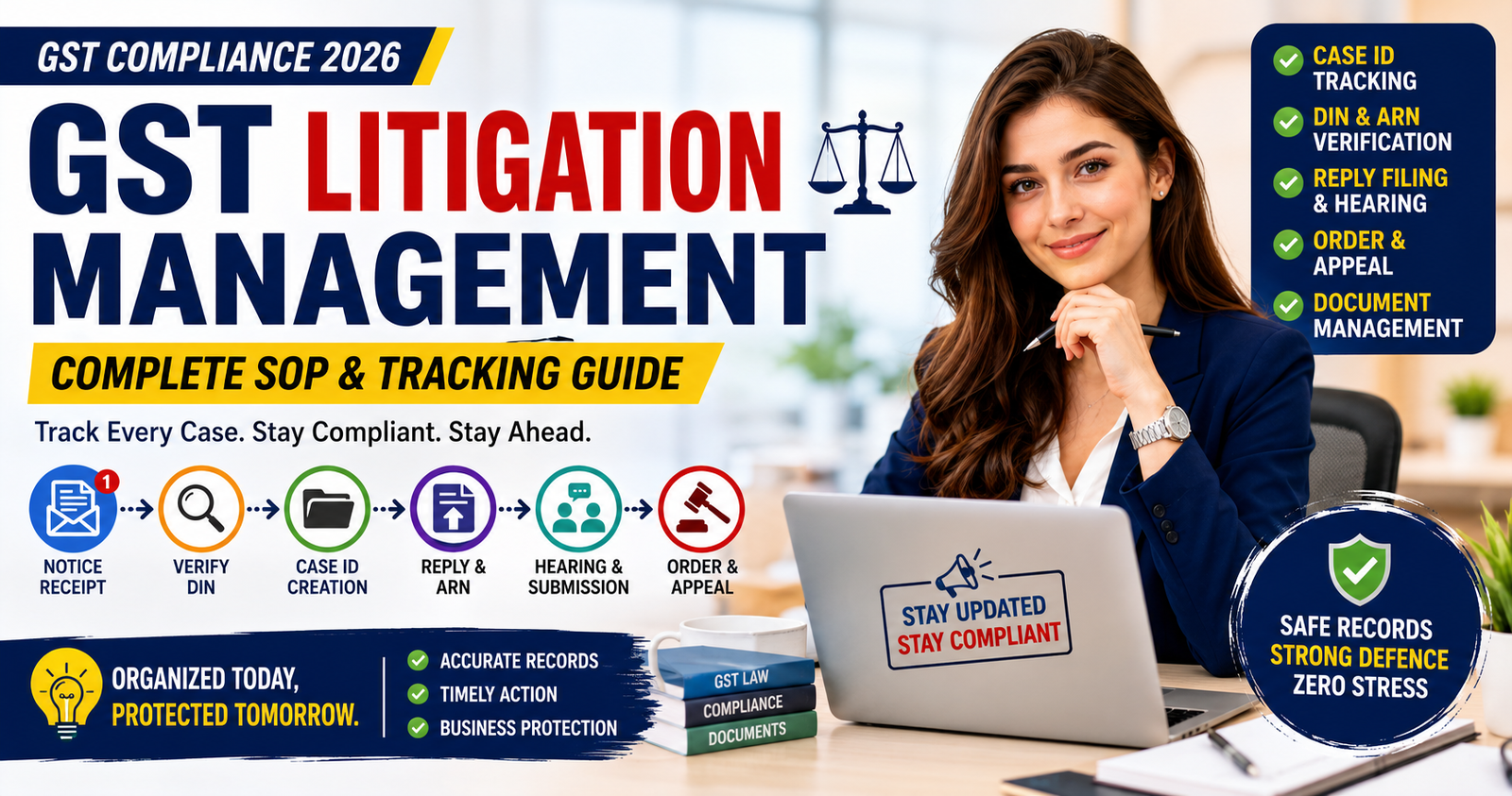 GST Litigation Management Guide 2026 | Case ID, DIN, ARN, SOP & Litigation Tracker